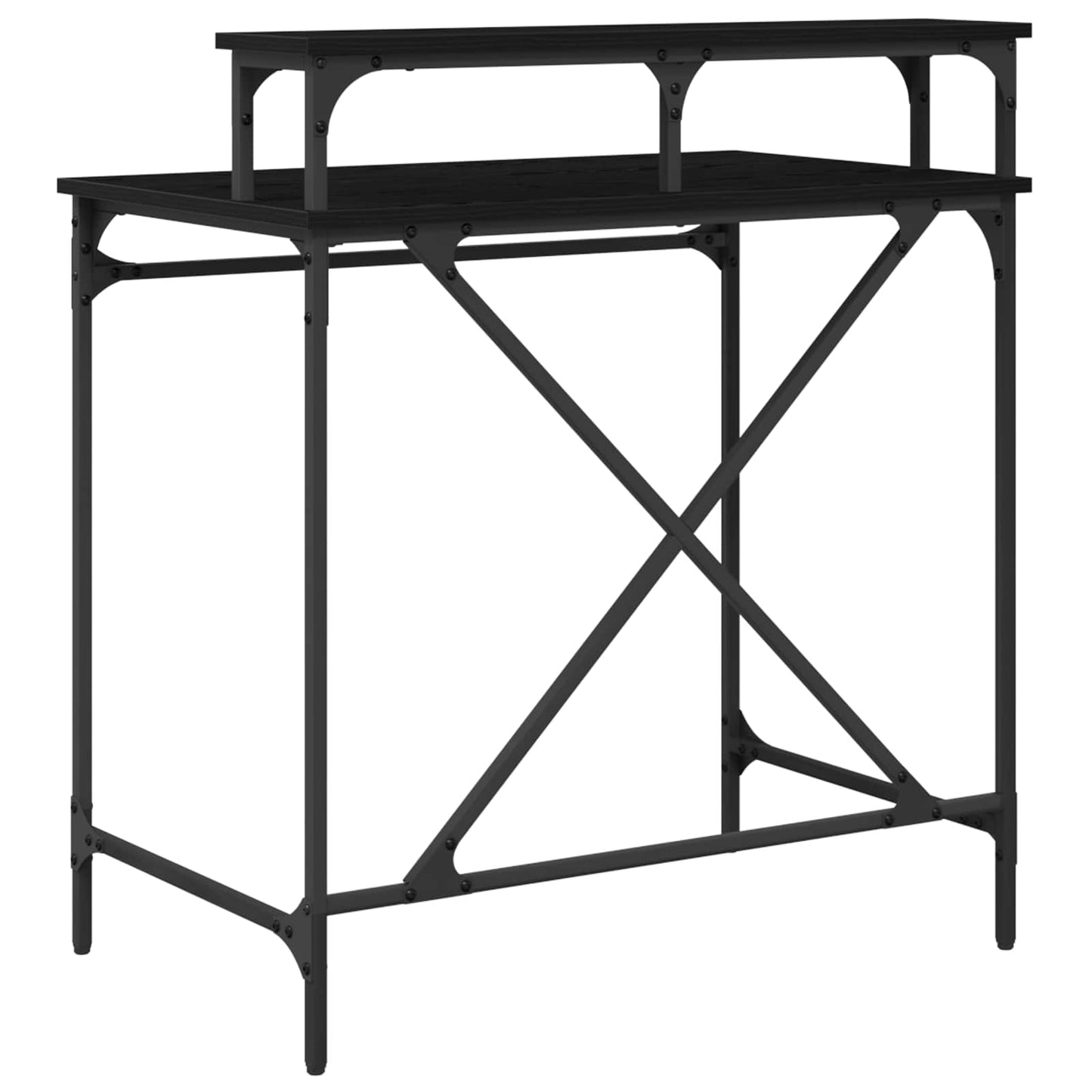 Desk Black Oak Engineered Wood 80 x 50 x 90 cm