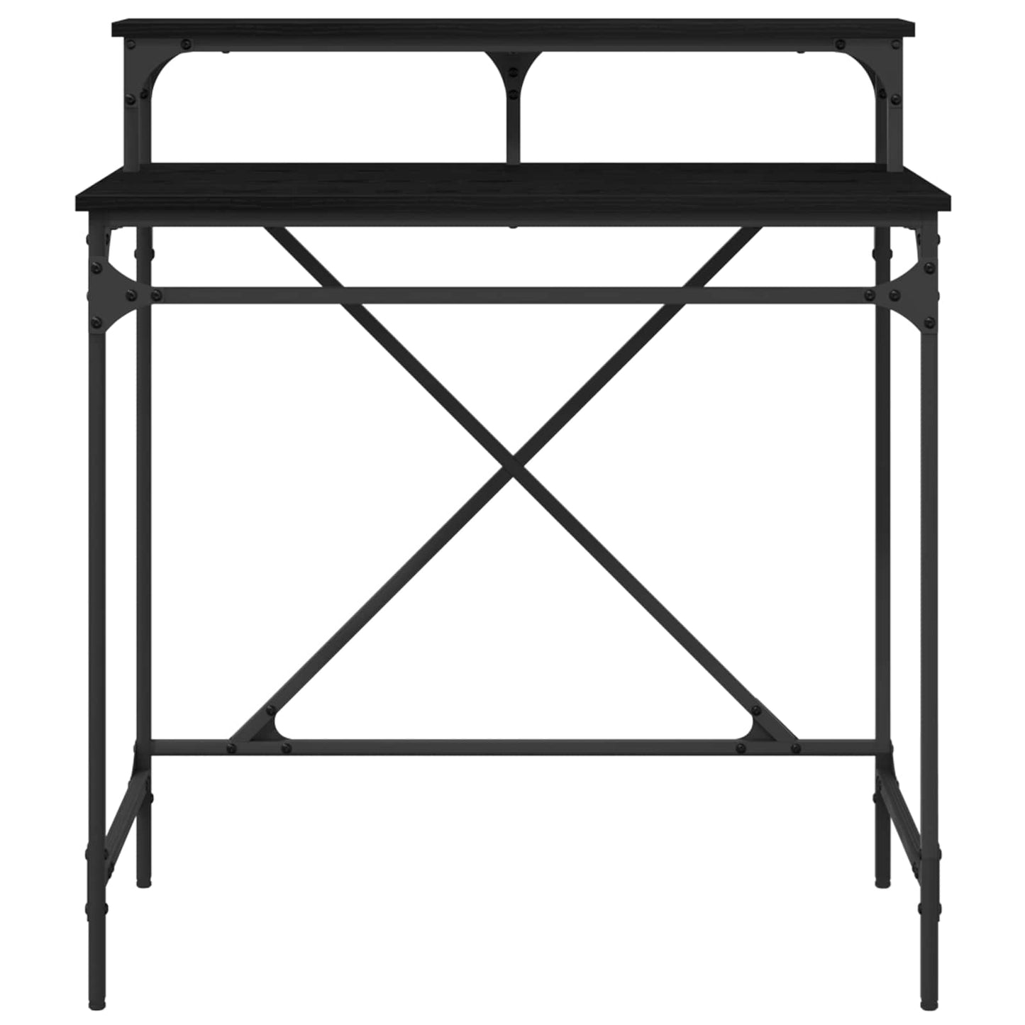 Desk Black Oak 80 x 50 x 90 cm Engineered Wood