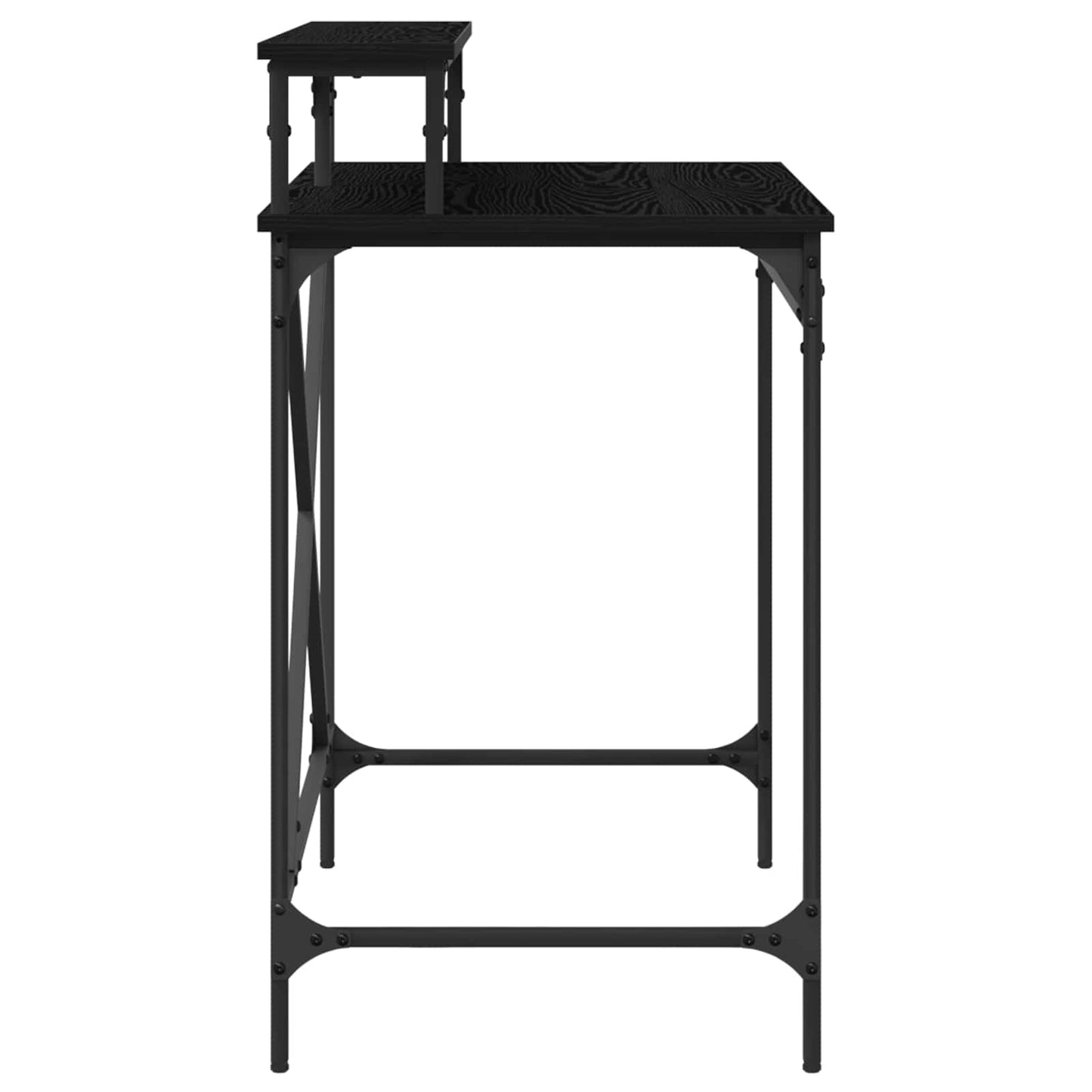 Desk Black Oak Engineered Wood 80 x 50 x 90 cm