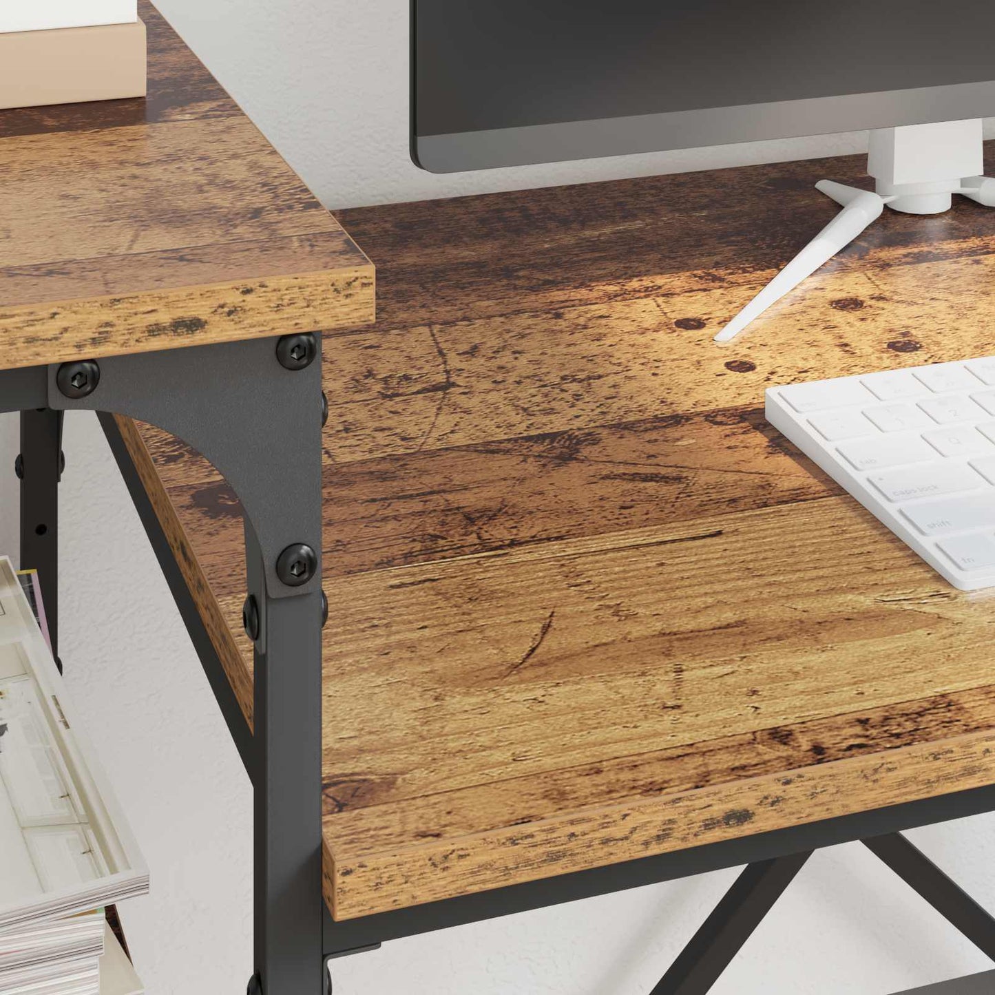 Desk Old Wood 135 x 50 x 90 cm Engineered Wood