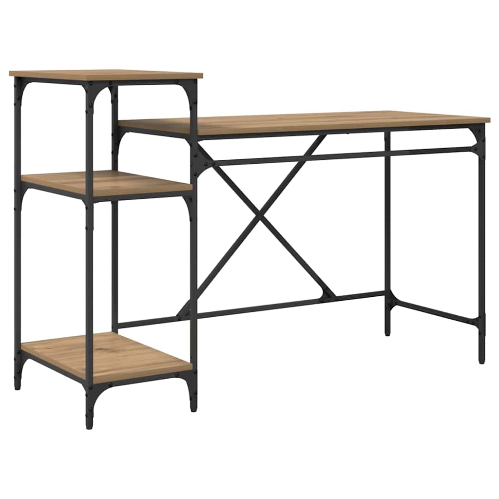 Desk Artisan Oak 135 x 50 x 90 cm Engineered Wood