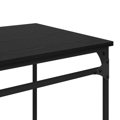 Desk Black Oak 135 x 50 x 90 cm Engineered Wood