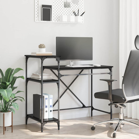 Desk Black Oak Engineered Wood 105 x 50 x 90 cm
