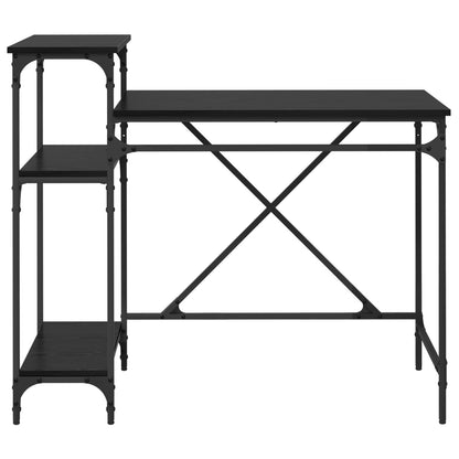 Desk Black Oak 105 x 50 x 90 cm Engineered Wood