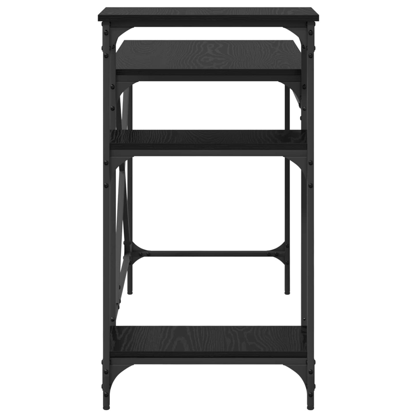 Desk Black Oak 105 x 50 x 90 cm Engineered Wood