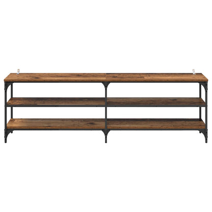 TV Cabinet Old Wood 160 x 30 x 50 cm Engineered Wood and Iron