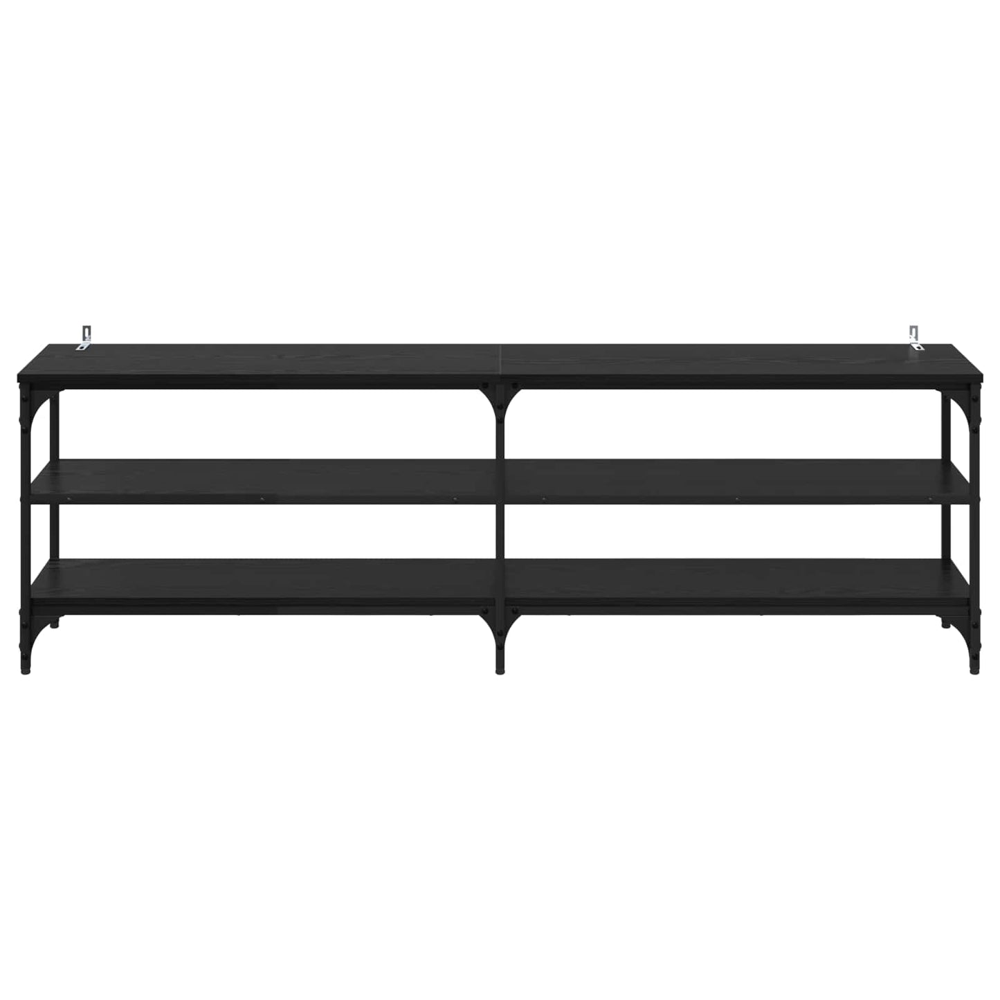 TV Cabinet 160 x 30 x 50 cm Black Oak Engineered Wood and Iron
