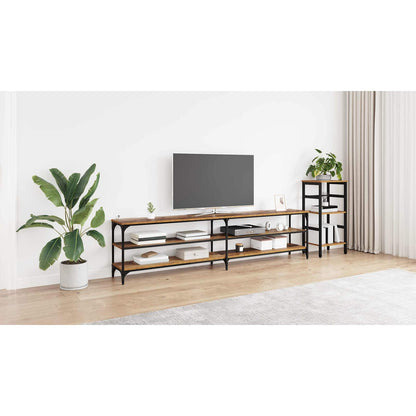 TV Cabinet Old Wood 200 x 30 x 50 cm Engineered Wood and Iron