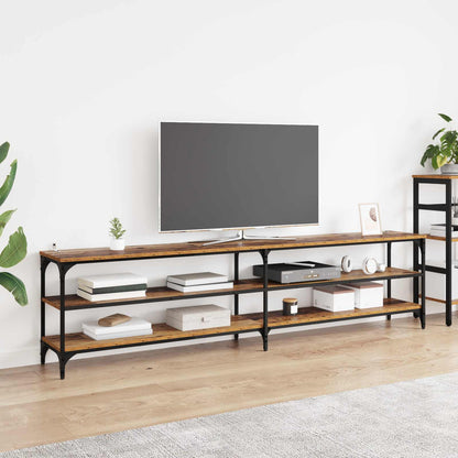 TV Cabinet 200 x 30 x 50 cm Old Wood Engineered Wood and Iron