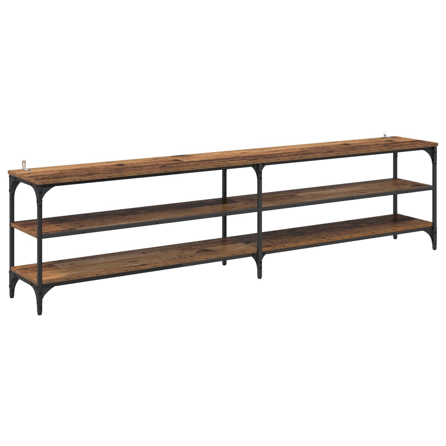 TV Cabinet 200 x 30 x 50 cm Old Wood Engineered Wood and Iron