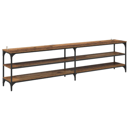 TV Cabinet 200 x 30 x 50 cm Old Wood Engineered Wood and Iron