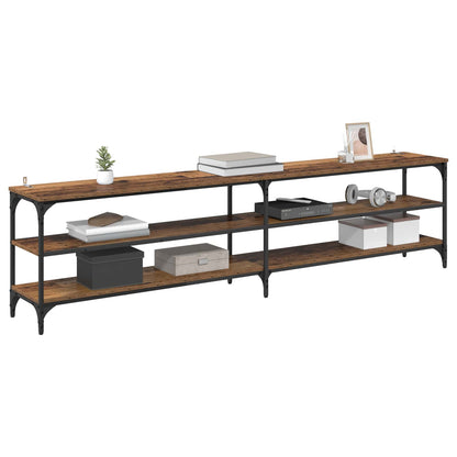 TV Cabinet 200 x 30 x 50 cm Old Wood Engineered Wood and Iron
