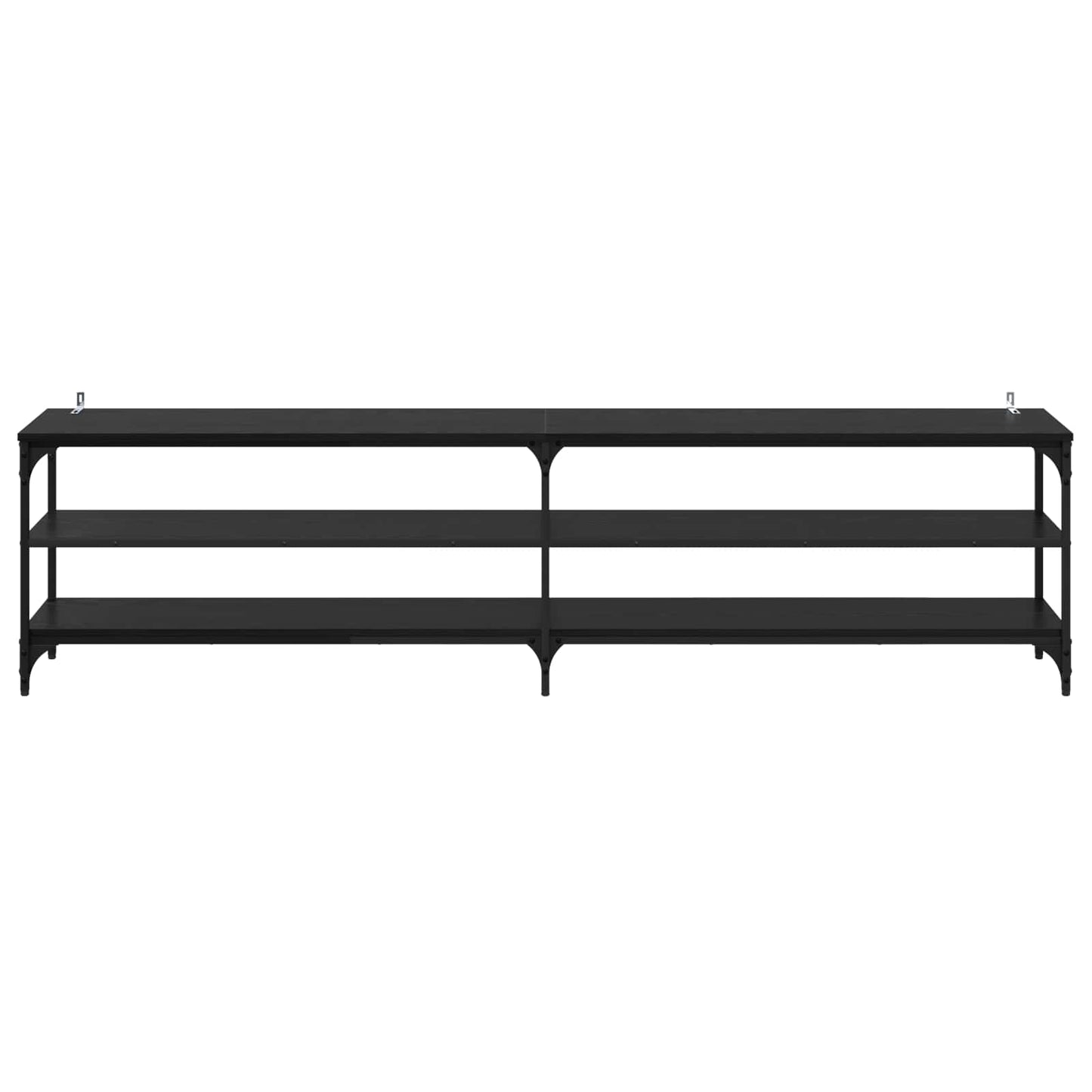 TV Cabinet 200 x 30 x 50 cm Black Oak Engineered Wood and Iron