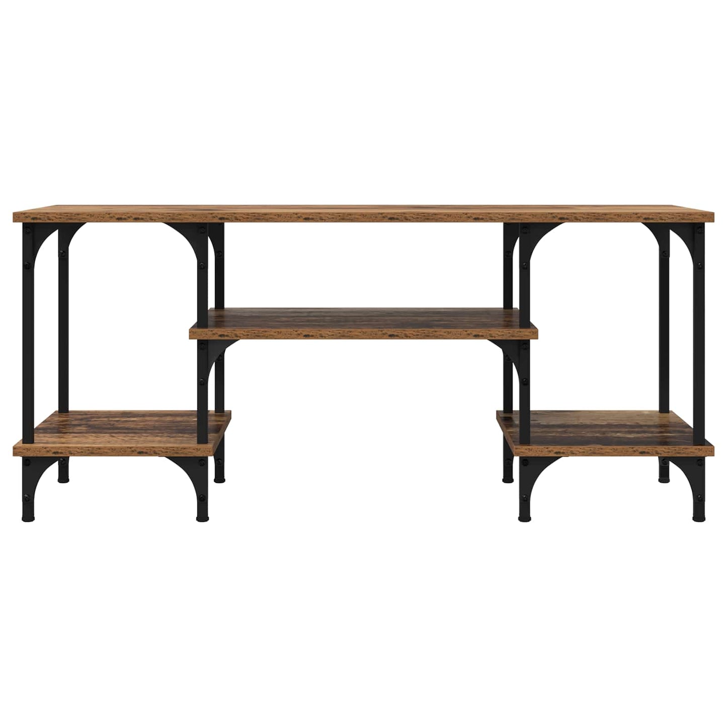 TV Cabinet Old Wood 102 x 35 x 45.5 cm Engineered Wood and Iron