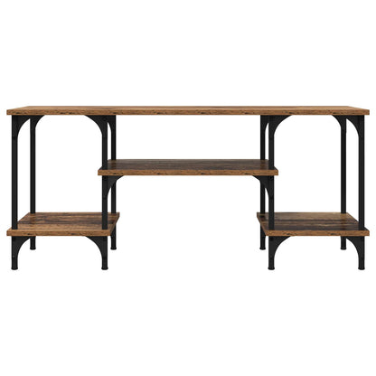 TV Cabinet Old Wood 102 x 35 x 45.5 cm Engineered Wood and Iron