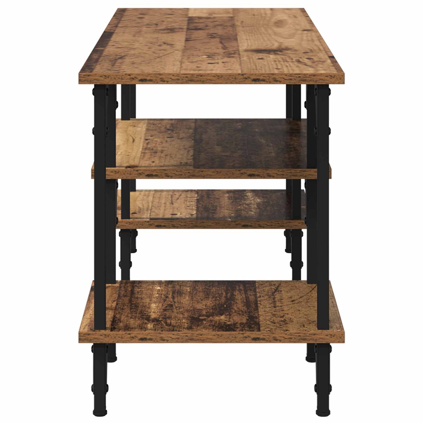 TV Cabinet Old Wood 102 x 35 x 45.5 cm Engineered Wood and Iron