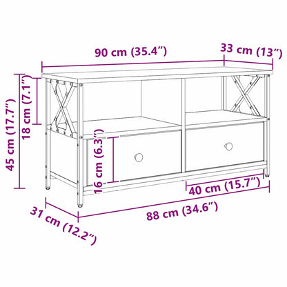 TV Cabinet with Drawer Artisan Oak 90 x 33 x 45 cm