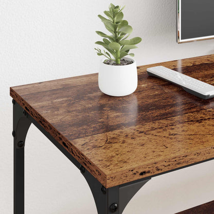 TV Cabinet Old Wood 201 x 35 x 45 cm Engineered Wood and Iron