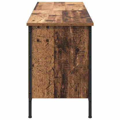 Shoe Cabinet Old Wood 131 x 35 x 50 cm Engineered Wood and Iron