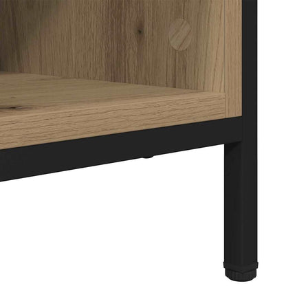 Shoe Cabinet 131 x 35 x 50 cm Engineered Wood and Iron