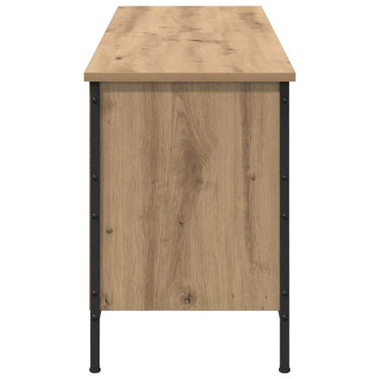 Shoe Cabinet with Shelf Artisan Oak 131 x 35 x 50 cm