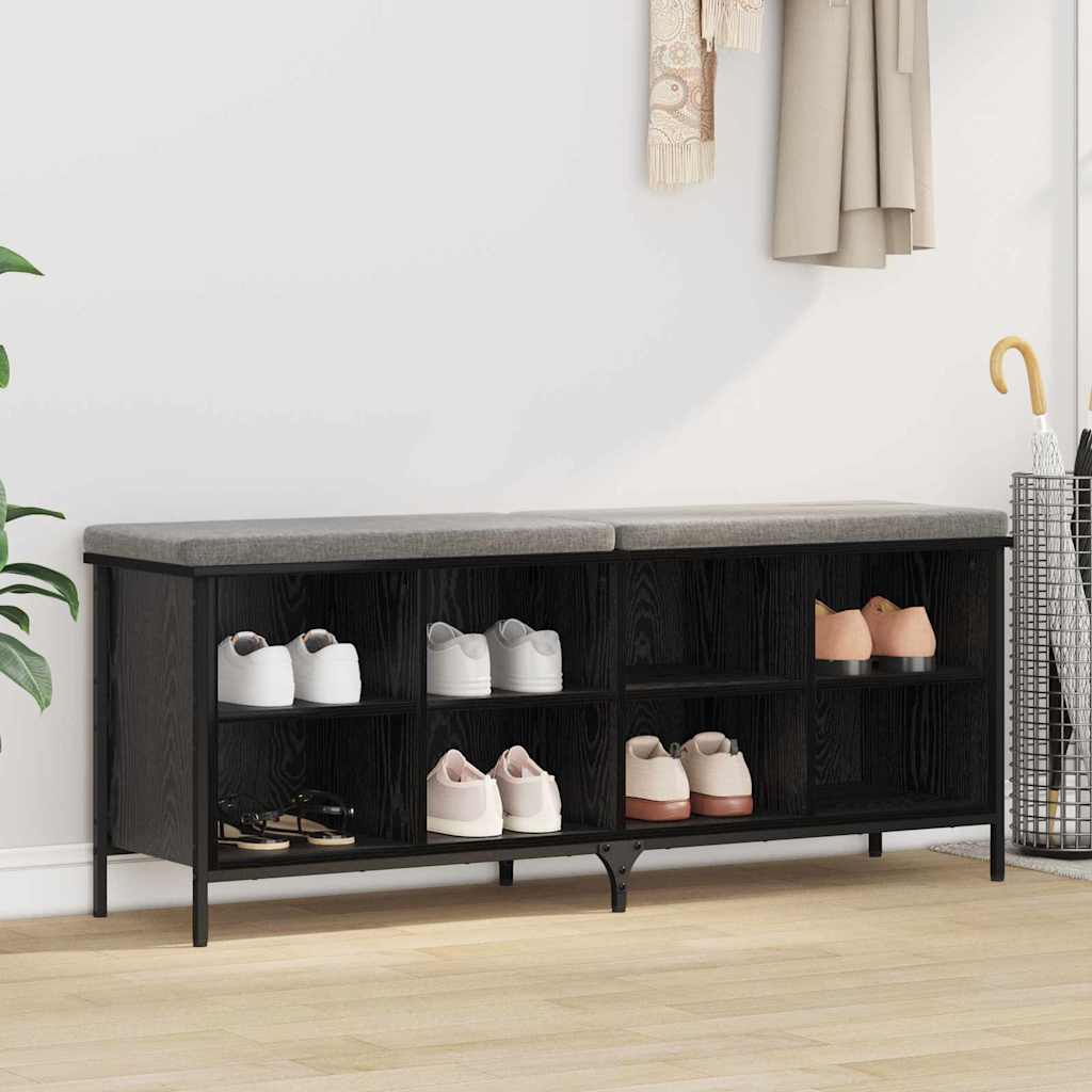 Shoe Cabinet 131 x 35 x 50 cm Engineered Wood and Iron