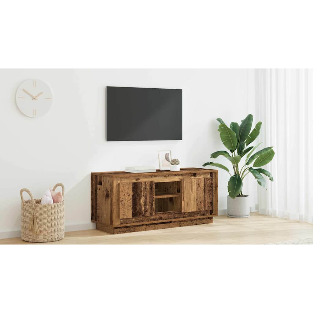 TV Cabinet Old Wood 102 x 35 x 45 cm Engineered Wood