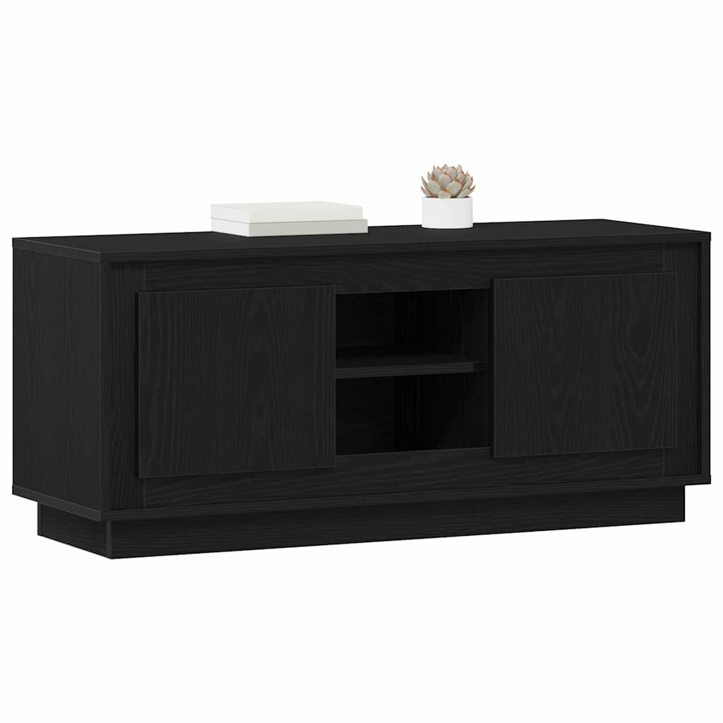TV Cabinet Black Oak 102 x 35 x 45 cm Engineered Wood