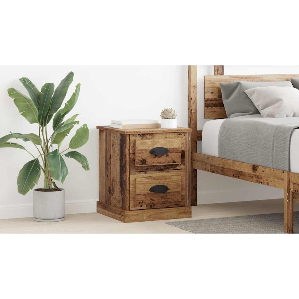 Bedside Cabinet Old Wood 39 x 39 x 47.5 cm Engineered Wood