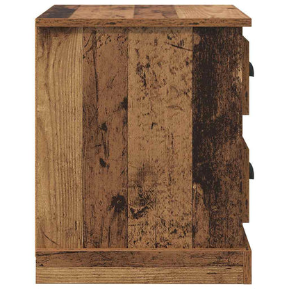Bedside Cabinet with Drawer 2 pcs Old Wood 39 x 39 x 47.5 cm