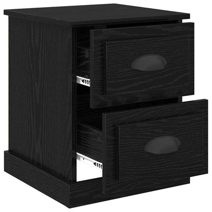 Bedside Cabinet Black Oak 39 x 39 x 47.5 cm Engineered Wood