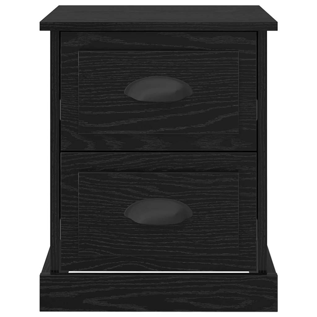 Bedside Cabinet Black Oak 39 x 39 x 47.5 cm Engineered Wood