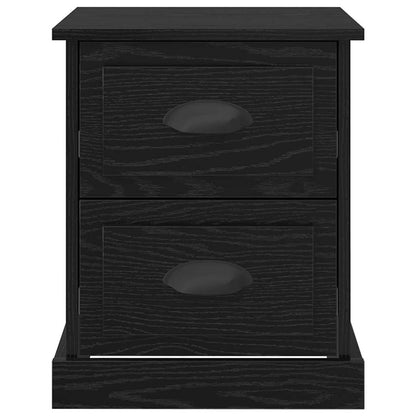 Bedside Cabinet Black Oak 39 x 39 x 47.5 cm Engineered Wood