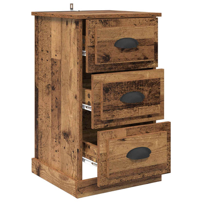 Bedside Cabinet Old Wood 39 x 39 x 67.5 cm Engineered Wood