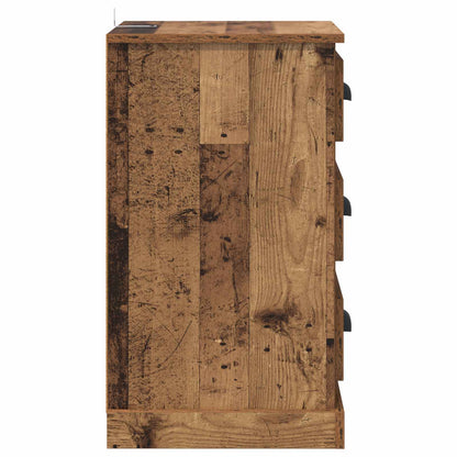 Bedside Cabinet Old Wood 39 x 39 x 67.5 cm Engineered Wood
