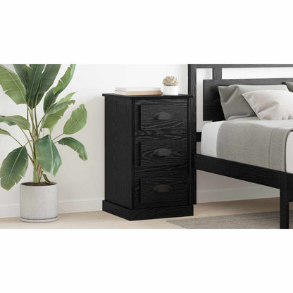 Bedside Cabinet Black Oak 39 x 39 x 67.5 cm Engineered Wood