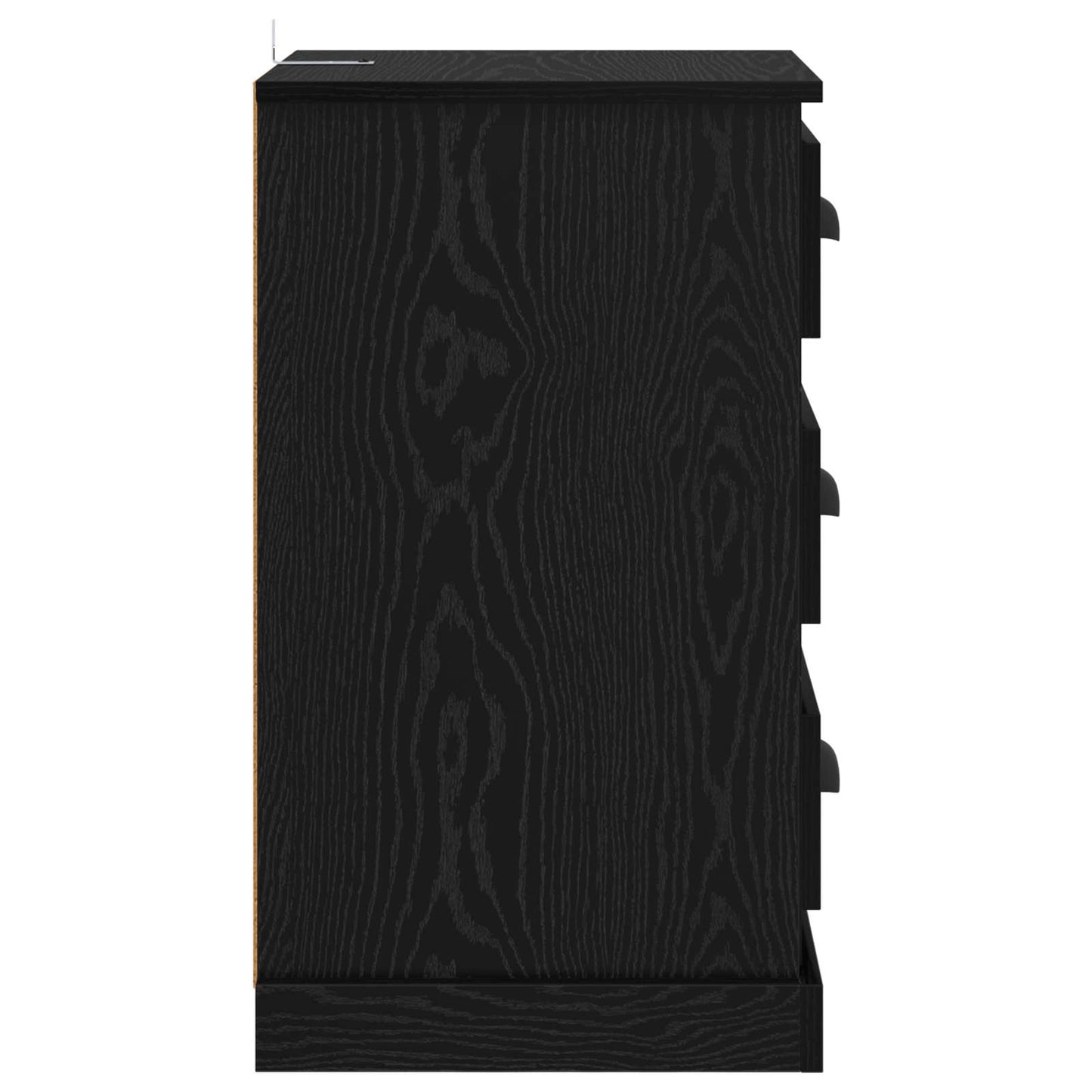 Bedside Cabinet Black Oak 39 x 39 x 67.5 cm Engineered Wood