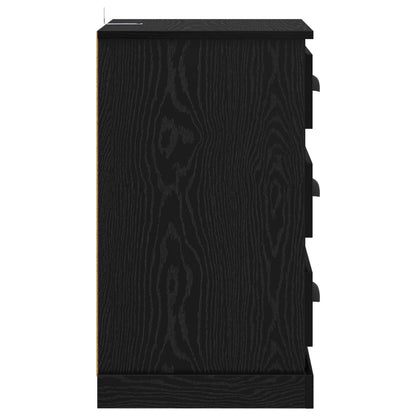 Bedside Cabinet Black Oak 39 x 39 x 67.5 cm Engineered Wood