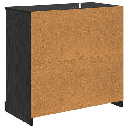 Sideboard Black Oak 70 x 35.5 x 67.5 cm Engineered Wood