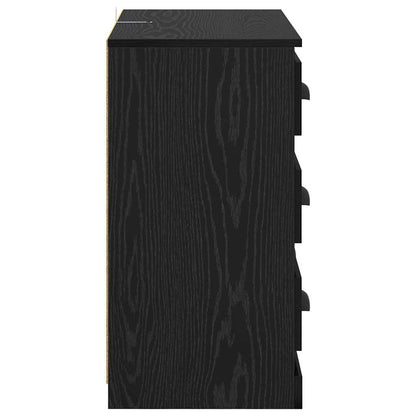 Sideboard Black Oak 70 x 35.5 x 67.5 cm Engineered Wood