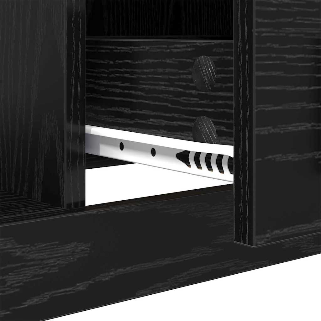 Coffee Table Black Oak 90 x 50 x 35 cm Engineered Wood