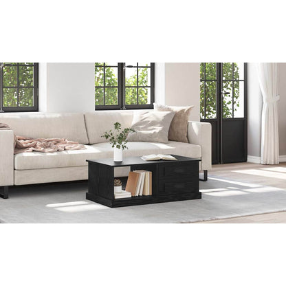 Coffee Table Black Oak 90 x 50 x 35 cm Engineered Wood