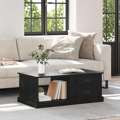 Coffee Table Black Oak 90 x 50 x 35 cm Engineered Wood
