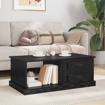 Coffee Table Black Oak 90 x 50 x 35 cm Engineered Wood