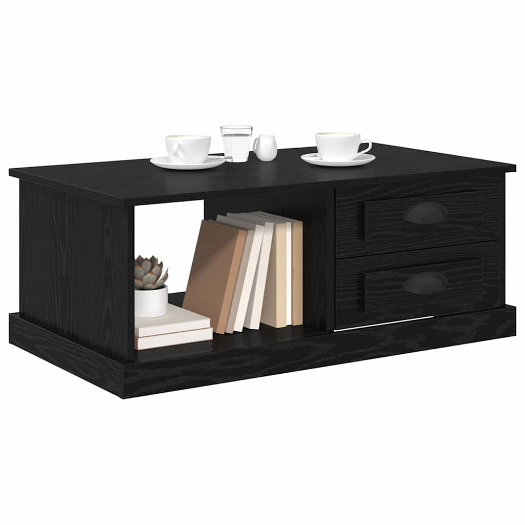 Coffee Table Black Oak 90 x 50 x 35 cm Engineered Wood