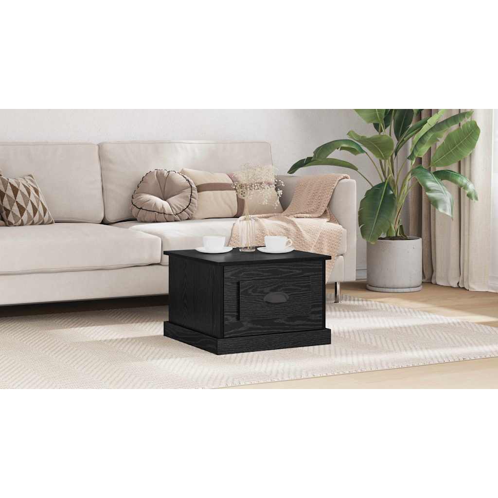 Coffee Table Black Oak 50 x 50 x 35 cm Engineered Wood