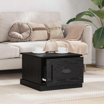 Coffee Table Black Oak 50 x 50 x 35 cm Engineered Wood