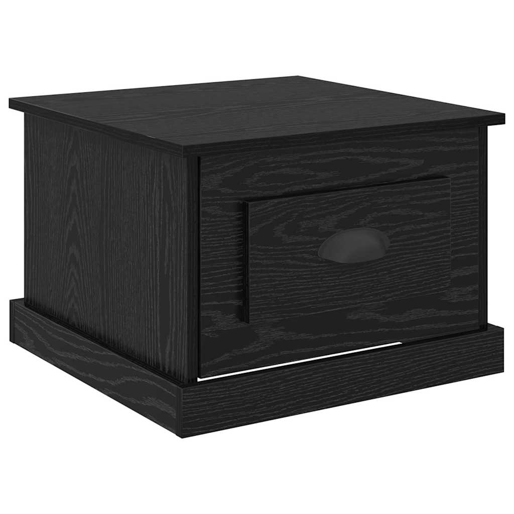 Coffee Table Black Oak 50 x 50 x 35 cm Engineered Wood