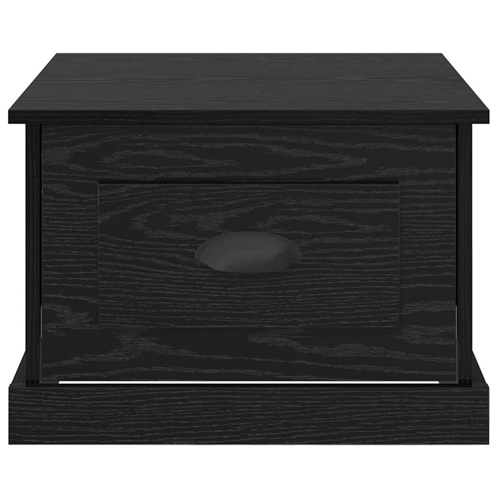 Coffee Table Black Oak 50 x 50 x 35 cm Engineered Wood