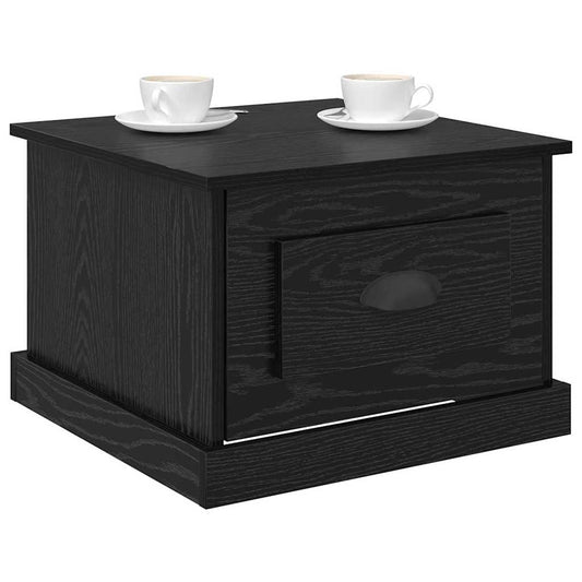 Coffee Table Black Oak 50 x 50 x 35 cm Engineered Wood